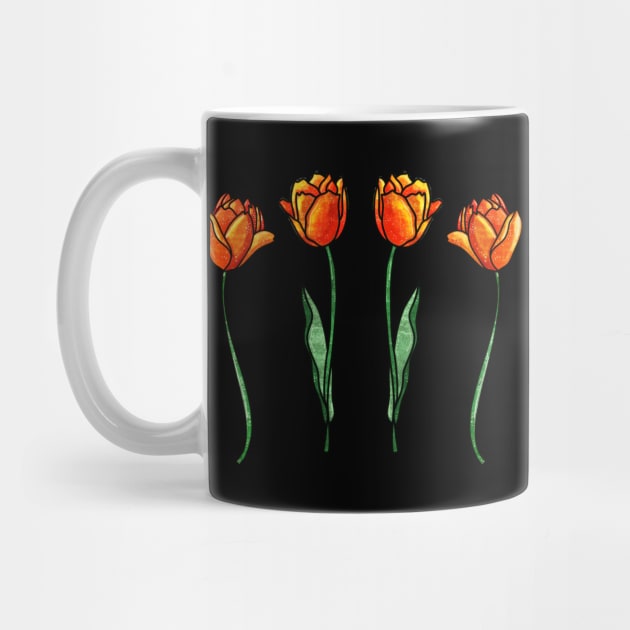 Orange Tulips by Kelly Louise Art
